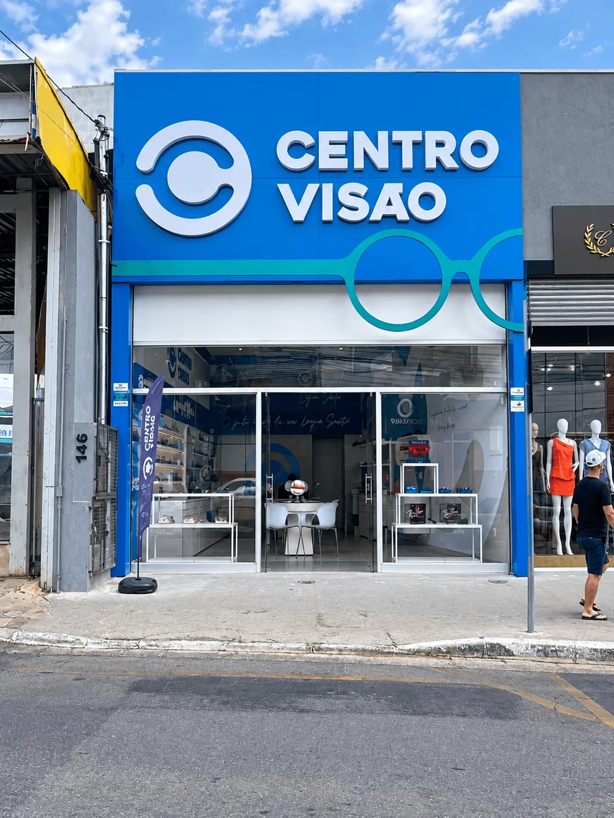 Fachada da Centro Visão Lagoa Santa, na Rua Barão do Rio Branco.